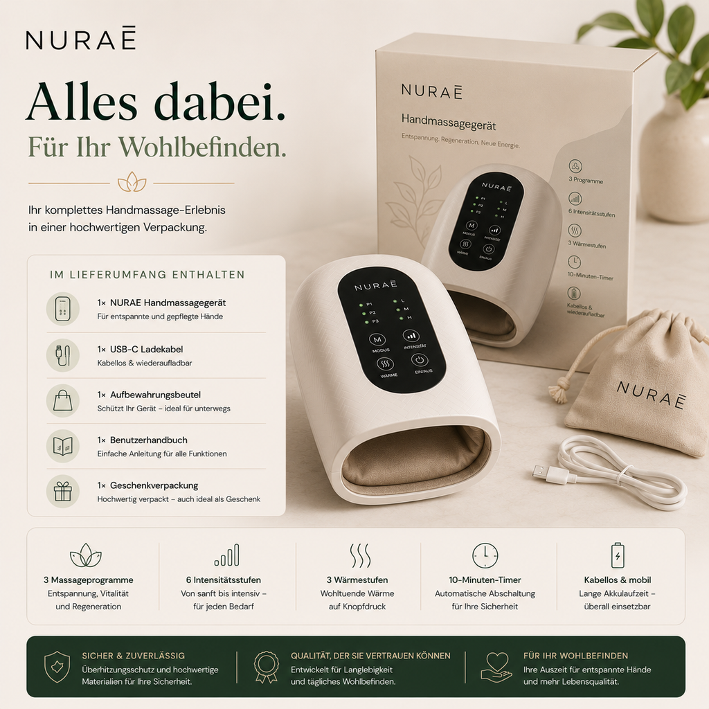 Tragbares, multifunktionales Handmassagegerät mit Zeitsteuerung
