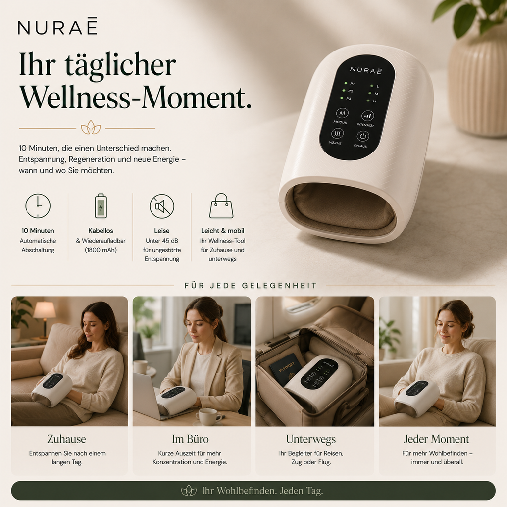 Tragbares, multifunktionales Handmassagegerät mit Zeitsteuerung
